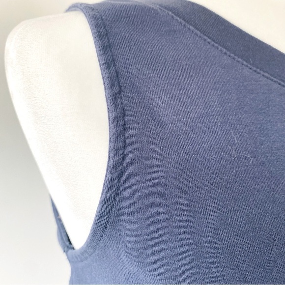 Ink Blue Pima Cotton Tank Top - Picture 4 of 9